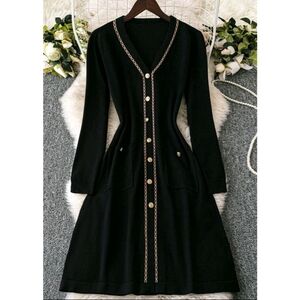Elegant Black Warm Dress